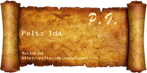 Peltz Ida névjegykártya